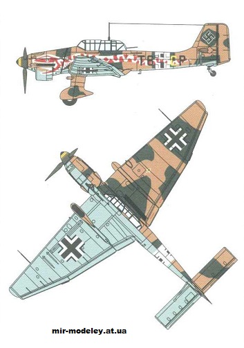 №12471 - Junkers Ju-87B (KEL 044) из бумаги