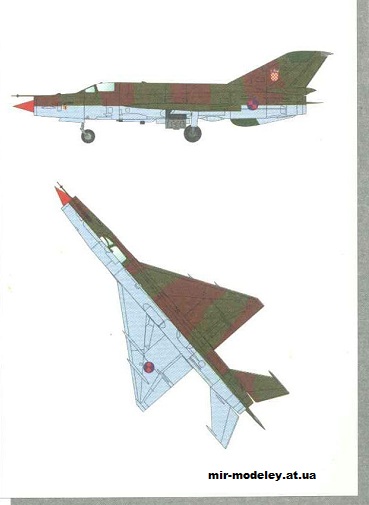 №12456 - Истребитель Mig 21 bis (KEL 005) из бумаги