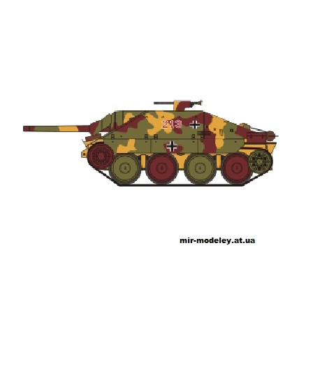 №12449 - Jagdpanzer 38(t) Hetzer [Kampfflieger] из бумаги