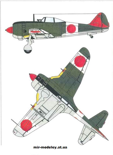 №12478 - Nakajima Ki-44 (KEL 096) из бумаги