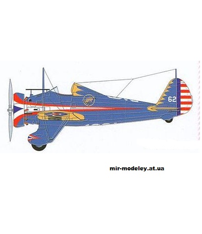 №12506 - Истребитель Boeing P-26 Peashooter [Kartonowy Fan 2007-01-02] из бумаги