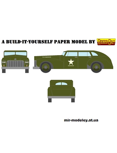 №12667 - AB07M - Staff Car Sedan (Mccool Papercraft) из бумаги