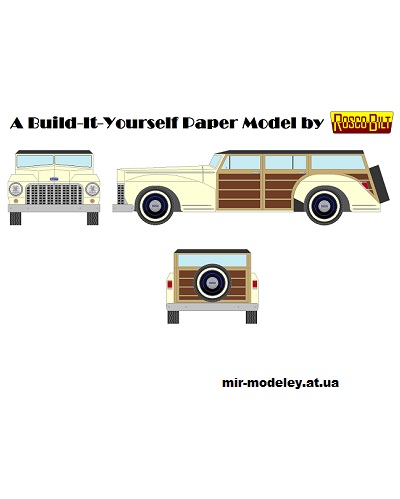 №12665 - AB06 - Estate Wagon (Mccool Papercraft) из бумаги