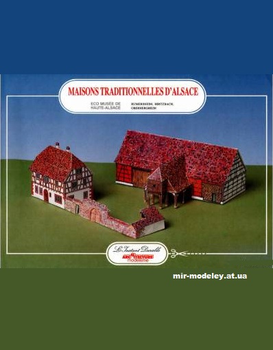 №12630 - Традиционные дома Эльзаса / Maisons Traditionnelles d'Alsace (L'Instant Durable 12) из бумаги