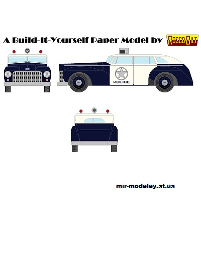 №12668 - AB07P - Police Aerosedan (Mccool Papercraft) из бумаги