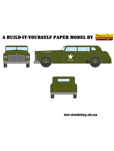№12661 - AB03M - Deluxe Staff Car (Mccool Papercraft) из бумаги