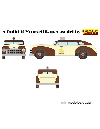 №12669 - AB07S - Sheriff Aerosedan (Mccool Papercraft) из бумаги