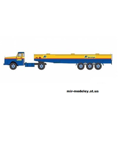 №12825 - Scania 110 Trailer Fuel Tank Ipiranga [Paperoom] из бумаги
