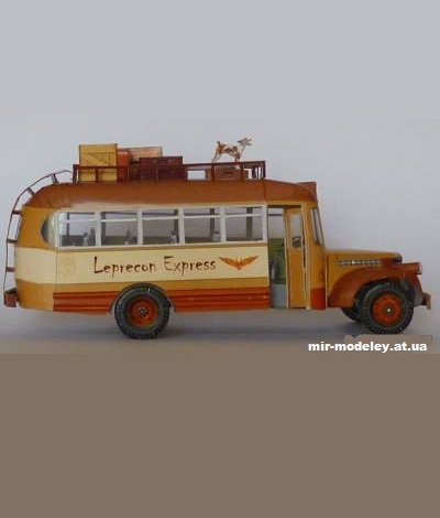 №12839 - Chevrolet bus «Jardineira» (Paperoom) из бумаги