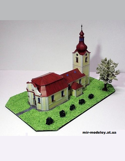 №12891 - Kostel sv. Petra a Pavla v Horní Bobrové [Pavel Styl] из бумаги