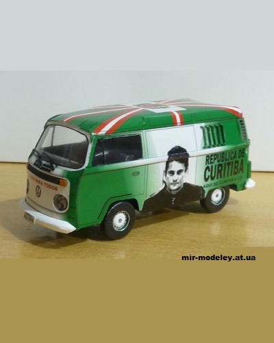 №12848 - VW KOMBI REPÚBLICA DE CURITIBA (PapeRoom) из бумаги