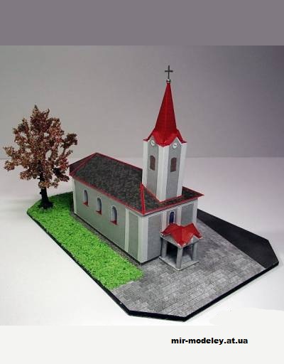 №12900 - Kostel v Chromči (Pavel Styl) из бумаги