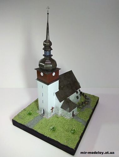 №12852 - Kostel sv. Bartolomeje v Bobruvce (Pavel Styl) из бумаги