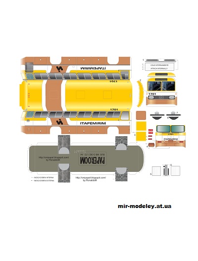 №12843 - Mersedes-Benz O-362 (PapeRoom) из бумаги