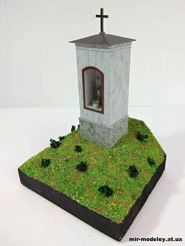 №12920 - Придорожная часовня в Боброве / Boží muka v Bobrové (Pavel Styl) из бумаги