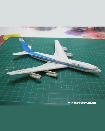 №12974 - Boeing B707 El Al (Bruno VanHecke) из бумаги