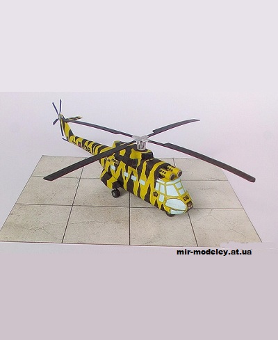 №12938 - Aerospatiale-Westland AS330 Puma - 12 вариантов (Bruno VanHecke - Major56) из бумаги