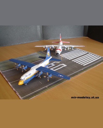 №12993 - Lockheed C-130 Hercules Fat Albert (Bruno VanHecke) из бумаги