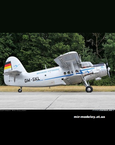 №12956 - Antonov An-2 Deutsche Lufthansa (Bruno VanHecke - TigerTony100) из бумаги