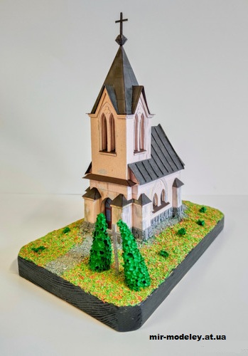 №12922 - Часовня Святой Троицы - Ческа Мез / Kaple Nejsvetejsi Trojice - Ceska Mez из бумаги