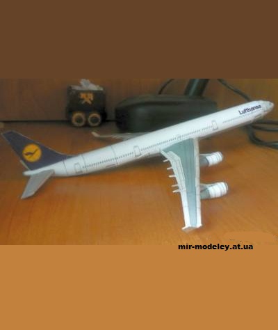 №12944 - Airbus A340-600 Lufthansa [Bruno VanHecke] из бумаги