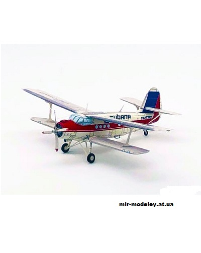 №12957 - Ан-2 а/к «Кубана» (Bruno VanHecke - Rata) из бумаги