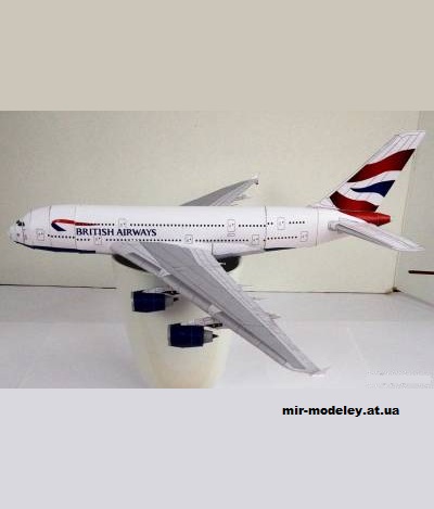 №12947 - Airbus A380-800 British Airways (Bruno VanHecke) из бумаги