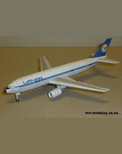 №12942 - Airbus A300-600 Lufthansa (Bruno VanHecke) из бумаги