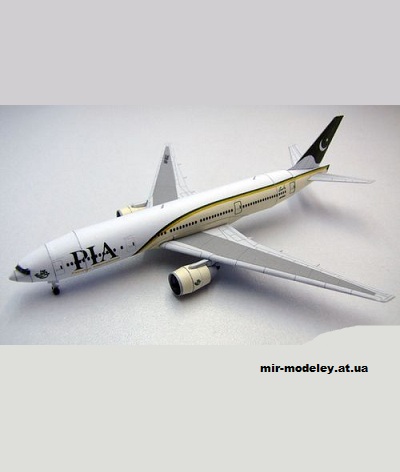 №12984 - Boeing B777-200 Pakistan International (Bruno VanHecke) из бумаги
