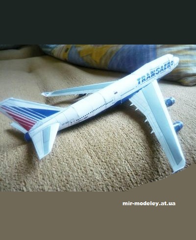 №12978 - Boeing 747-400 Transaero [Bruno VanHecke - LitNik] из бумаги