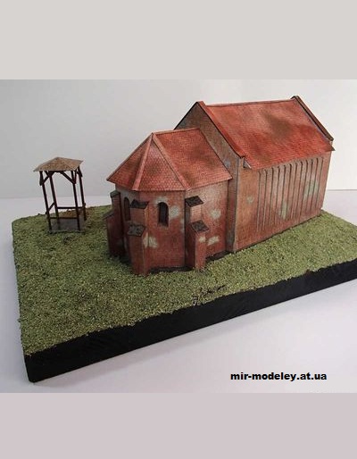 №12918 - Kostol Narodenia Panny Marie, Cierny Brod (Pavel Styl) из бумаги