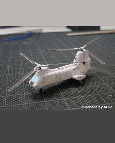 №12989 - Boeing Vertol CH-46 Sea Knight / CH-46 Sea Knight US Navy HC-8 (Bruno VanHecke - Carlos Ferreira) из бумаги