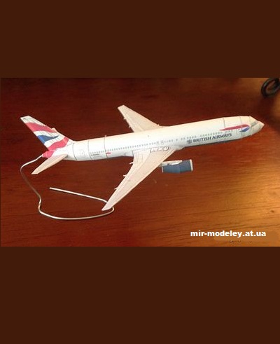 №12983 - Boeing B767-300 British Airways [Bruno VanHecke - Christopher Roden] из бумаги