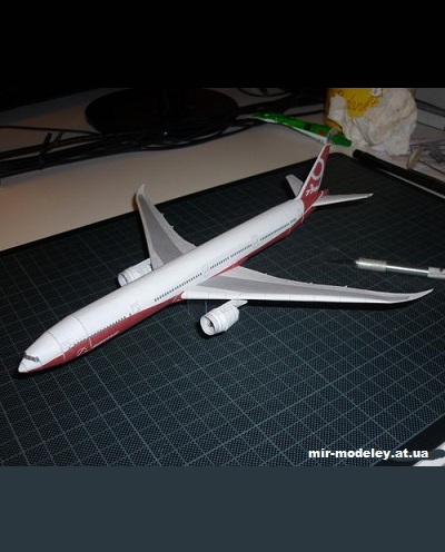 №12987 - Boeing 777-8X/9X из бумаги (Bruno VanHecke) из бумаги