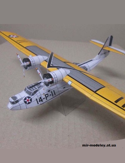 №13003 - Consolidated PBY-5 Catalina (Bruno VanHecke - Rata) из бумаги