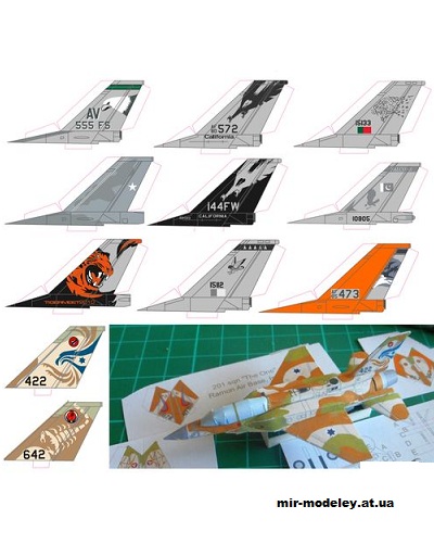 №13019 - General Dynamics F-16 Pack 2 - 48 вариантов (Bruno VanHecke - Carlos Ferreira) из бумаги