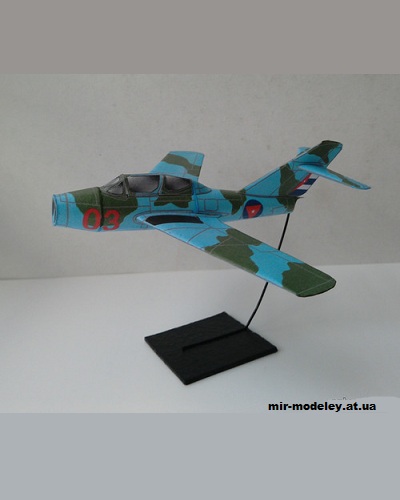 №13031 - MiG-15 UTI Cuban Revolutionary Air Force (Bruno VanHecke - PacificWind) из бумаги