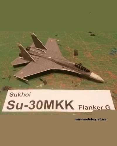№13070 - Су-30 МКК / Su-30 MKK Flanker-G (Bruno VanHecke) из бумаги