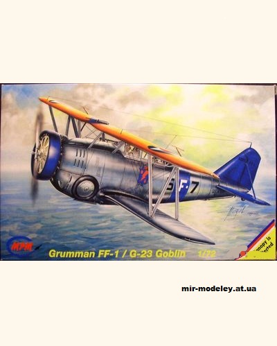 №13075 - Grumman FF Goblin (Градиентный перекрас модели от Bruno VanHecke) из бумаги