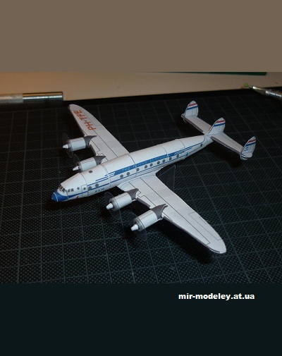 №13085 - L-749 Constellation White, C-69 Constellation, L-749 Constellation KLM [Bruno VanHecke - Jaromir Smid] из бумаги