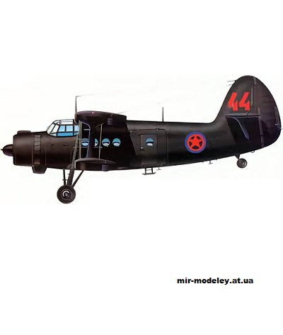 №13079 - North Korea Black Ops Antonov An-2 (Bruno VanHecke - TigerTony100) из бумаги