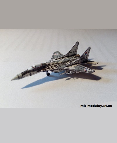 №13034 - МиГ-29 (Перекрас модели от Bruno VanHecke) из бумаги