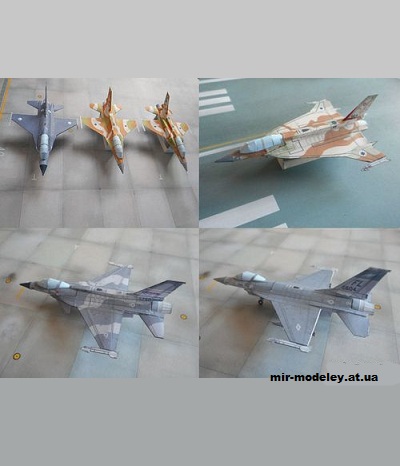 №13018 - General Dynamics F-16 - 34 варианта (Bruno VanHecke - Carlos Ferreira) из бумаги