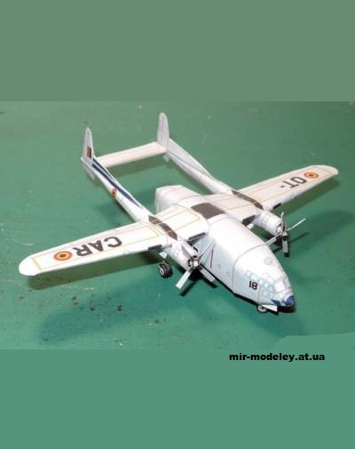 №13011 - Fairchild C-119 Flying Boxcar [Bruno VanHecke] из бумаги