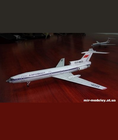 №13057 - Туполев Ту-154 Аэрофлот / Tupolev Tu-154 Aeroflot (Bruno VanHeche - Jaromir Smid) из бумаги
