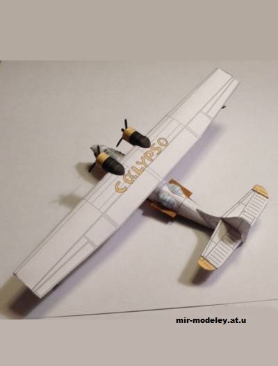 №13001 - Consolidated PBY-6A Catalina Calypso Jacques-Yves Cousteau (Bruno VanHecke) из бумаги