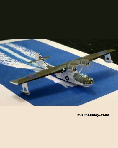 №13074 - Consolidated PBY-5A Catalina RAF full camo (Bruno VanHecke) из бумаги