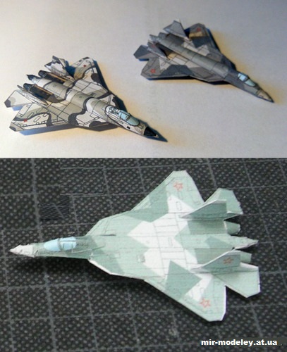 №13060 - ПАК ФА / Су-57 (Bruno VanHecke - Matis) из бумаги