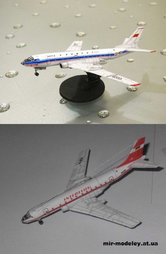 №13054 - Ту-124 Аэрофлот СССР, CSA, Interflug, Iraqi / Tu-124 (Bruno VanHecke - Jaromir Smid) из бумаги