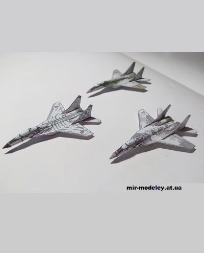 №13033 - МиГ-29 (Перекрас модели от Bruno VanHecke) из бумаги